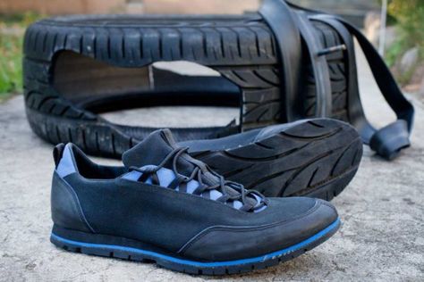 Tires reused into shoes!  #Shoes, #Tire #Accessories, #RecycledRubber Upcycle Tires, Shoe Tutorial, Reuse Old Tires, Tyres Recycle, Old Tires, Old Shoes, Shoe Inspiration, How To Make Shoes, Diy Couture