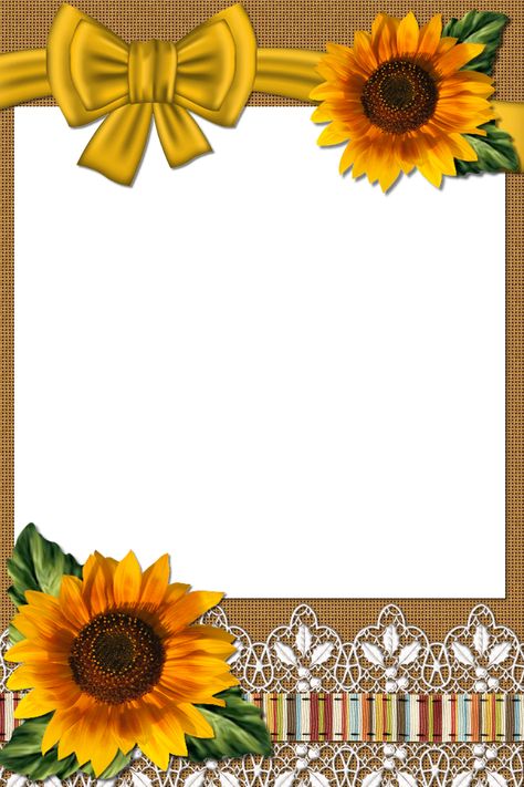 Sunflower Cards, Border Frame, Decorative Frame, Frame Png, Frame Background, Ornament Frame, Print Wallpaper, Frame Decor, Stylish Shirts