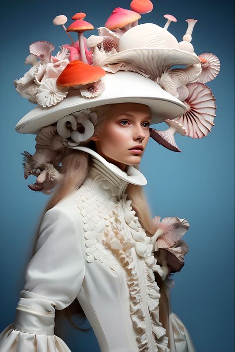 Mushroom Headpiece, Mushroom Costume Women, Hat Sculpture, Mushroom Fashion, Mushroom Dress, Mushroom Costume, Mad Hat, Easy Diy Costumes, Mushroom Hat