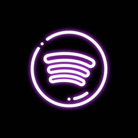 NEON “Spotify” ICON HOMESCREEN Dark Purple Spotify Icon, Purple And White Icons App, Neon Spotify Icon, Spotify App Icon Purple, Spotify Purple Icon, Spotify Logo Aesthetic, Spotify Icon Aesthetic, Purple Spotify, Logo Spotify