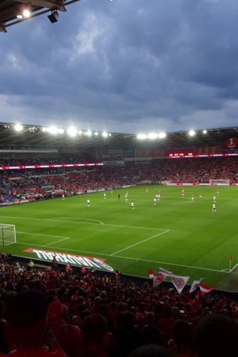 Cardiff City Stadium in Cardiff, Wales - Wales : Österreich 1:0 (0:0) - UEFA WM-Qualifikation - Attendance: 32.633 #groundhopping #wales #oesterreich Cardiff City Fc, Cardiff Wales, Cardiff City, Dream Place, Football Stadiums, Cardiff, Great Britain, Dublin, Rugby