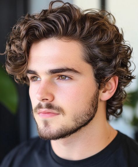 Loose Voluminous Curls Loose Curls Men, Curling Wands, Brown Curls, Curl Defining, Men's Hairstyle, Curl Defining Cream, Blonde Hairstyles, Black Men Hairstyles, Hairstyles Men