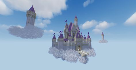 City Minecraft, Cloud Castle, Castle Minecraft, House In The Clouds, Minecraft Kingdom, Roman House, Viking House, Minecraft Mansion, Cool Minecraft Creations