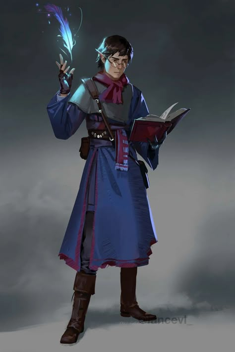 Male Mage Character Art, Dnd Clothing Design, Half Elf Dnd, Dnd Characters Art, Dnd Clothing, Ranger Dnd, Elf Wizard, Warlock Dnd, Wizard Art