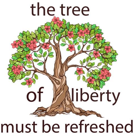 The tree of Liberty must be refreshed from time to time with the blood of patriots and tyrants – This Patriotic Jefferson quote design is great for anyone who supports freedom, gun rights and the second amendment. We the people stand to protect Tree Of Liberty, Jefferson Quotes, Liberty Tree, We The People, Quote Design, Design Quotes, The Tree, Rooster, Two By Two