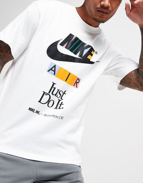 Rhinestone Shirt Designs, Tshirt Design Men, Kids Clothes Boys, Nike Swoosh, Grey Nikes, Jd Sports, White Short, White Nikes, Sport Fashion