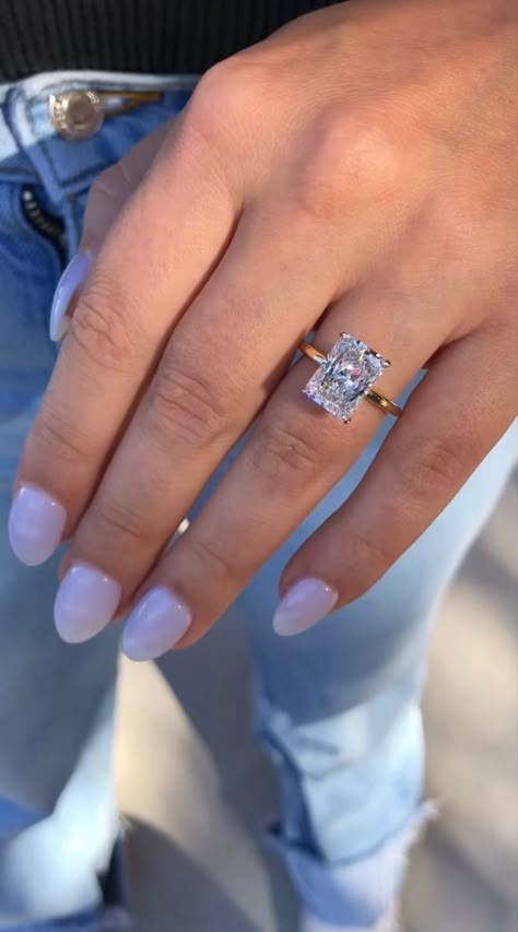 Square Cut Promise Ring, Engagement Aesthetic Ring, Simple Elegant Wedding Rings Rectangle, Gold Moissanite Engagement Rings, Brilliant Cut Rectangle Engagement Ring, Good Square Engagement Ring, 2 Ct Radiant Cut Ring, Timeless Engagement Rings Tiffany & Co., 4 Carrot Diamond Ring