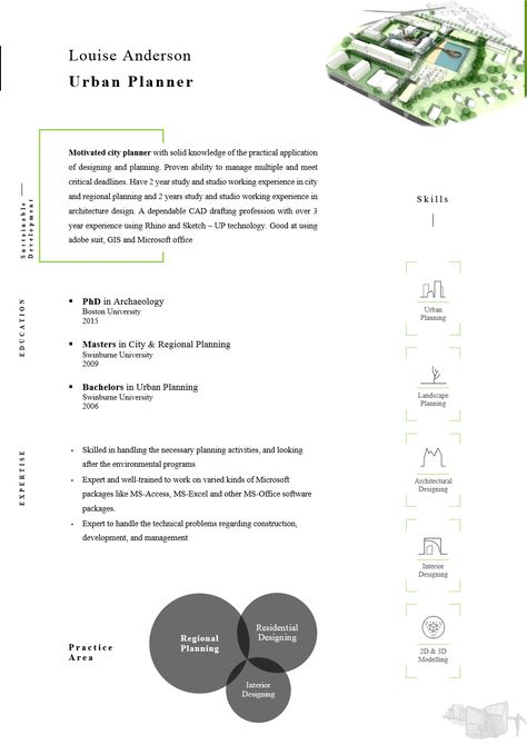 Urban Planner Portfolio, Landscape Engineer, Career Building, Best Cv, Town Planning, Interior Landscape, Microsoft Word 2007, City Planner, Info Graphic