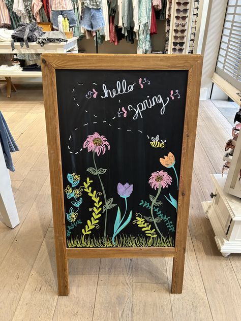 Spring Coffee Shop Signs, Chalkboard Sign Ideas For Business, March Chalkboard Calendar, Pilates Sign, March Chalkboard Ideas, Spring Chalkboard Ideas, Deli Board, Chalkboard Paint Ideas, Chalkboards Ideas