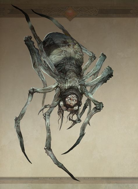 Great Spider of Mirkwood by Jon Hodgson Spider Monster, The One Ring, Giant Spider, Japanese Horror, Terra Nova, Spider Art, Dnd Monsters, Forest Creatures, Call Of Cthulhu