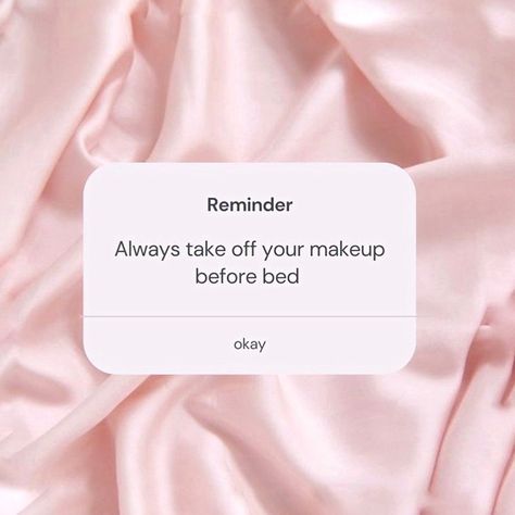 Makeup Reminder, Skincare Routine Quotes, Skincare Reminder Quotes, Pink Skin Care Aesthetic Quotes, Skincare Quotes Motivation Skin Care, Pmd Beauty, Skins Quotes, Beauty Zone, Beauty Skin Quotes