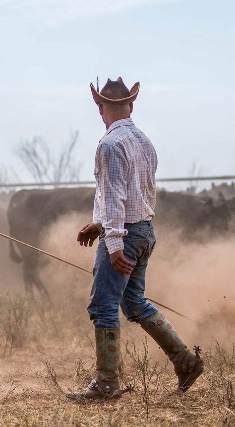 Horny Cowboy — Love to get my hands on his boots Gay Cowboy Aesthetic, Mens Cowboy Boots Outfit, Cowboy Boots Street Style, Mens Tall Boots, Country Mens Fashion, Men In Boots, Cowboy Photography, Cowboy Images, Cowboys Boots