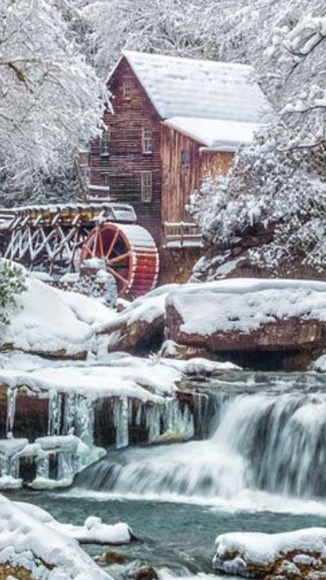 Glade Creek Grist Mill, Old Grist Mill, Water Wheels, Scenic Pictures, Fayette County, Grist Mill, Barn Painting, Water Mill, Summer Water