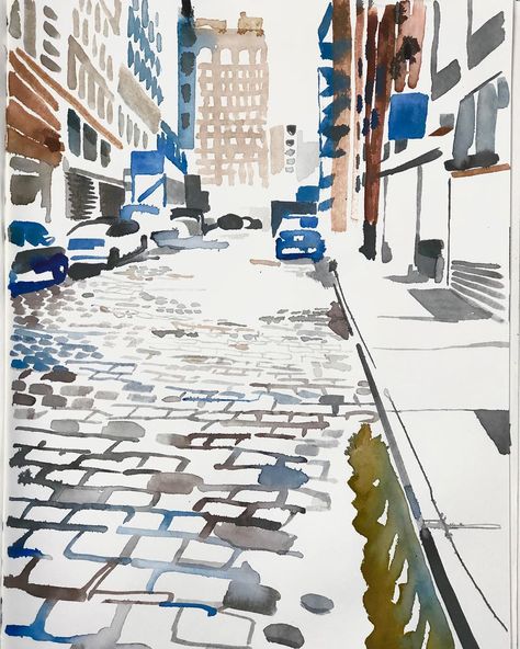 Christoph Niemann on Instagram: “Rainy Soho #NYC” New York Drawing, Christoph Niemann, Creative Drawings, Architecture Drawing Sketchbooks, Original Ink Drawing, Drawings Ideas, Travel Drawing, Travel Sketches, 수채화 그림