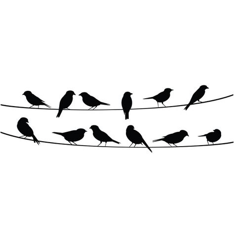 Birds on a wire melted crayon art stencil/silhouette Bird On Wire Silhouette, Birds On The Wire, Bird String Art, Birds On Wire, Wood Burning Patterns Stencil, Melted Crayon Art, Birds On A Wire, Cut Out Art, Silhouette Tattoos