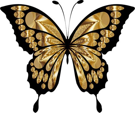 Prismatic Butterfly Remix 7 - Openclipart Butterfly Topper, Phoenix Bird Art, Black And Gold Aesthetic, Art Papillon, Butterfly Art Painting, Butterfly Template, Butterfly Printable, Gold Stickers, Sticker Template