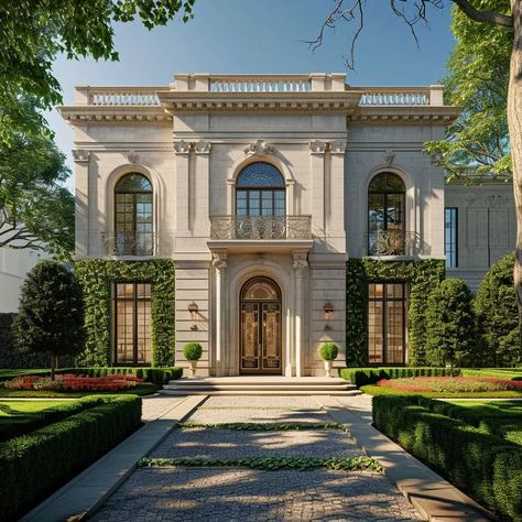 Inside Ray Dalio's Luxurious New York Residence Kendall Jenner House, New Classic Villa, Sophisticated Lifestyle, Home Front Elevation, New York House, Jenner House, Classic House Exterior, Classic Villa, Front Elevation Designs