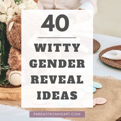 40 Gender reveal ideas! Fun Easy Gender Reveal Ideas, Grandparents Gender Reveal Ideas, Gender Reveal Fake Out Ideas, Revealing Gender To Family Ideas, Gender Reveal Ideas Eco Friendly, Reverse Gender Reveal, Gender Reveal Family Ideas, Gender Reveal For Parents To Be, Gender Reveal Low Key