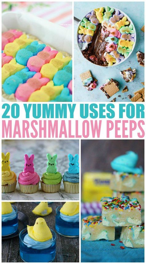 20 Yummy Uses for Peeps Peeps Dessert, Easter Treats For Kids, Easter Food Ideas, Peeps Treats, Peeps Recipes, Recipes For Easter, Easter Snack, Dessert Easter, Easter Foods