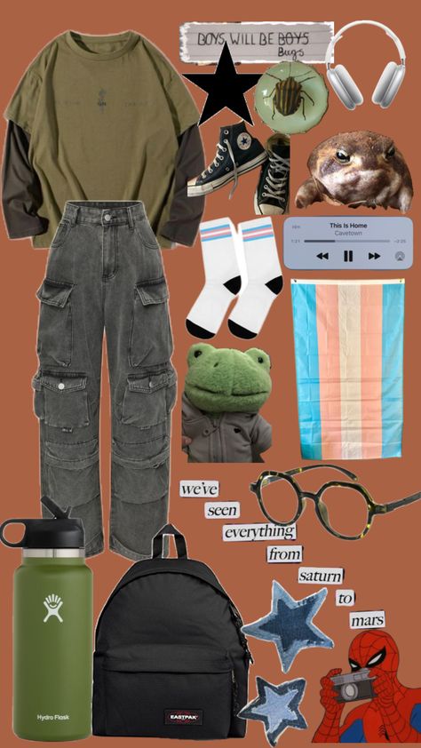 Masc trans starter pack Trans Masc Glasses, Trans Masc Clothing Tips, Transmasc Starter Pack, Transmasc Outfits Winter, Trans Outfit Ideas, Trans Starter Pack, Starter Packs Aesthetic, Ftm Clothes, Transmasc Style