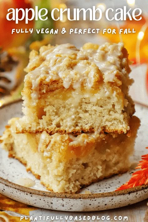 Gluten And Dairy Free Thanksgiving, Gluten Free Vegan Baking, Dairy Free Thanksgiving, Apple Crumb Cake, Vegan Apple Cake, Best Apples For Baking, Streusel Bars, Autumn Desserts, Apple Crumb Cakes