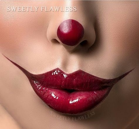 Clown Makeup Lips, Clown Couple Makeup, Clown Lips Makeup, Clown Lips, Evil Clown Makeup, Liquid Latex Makeup, Fnaf Makeup, Evil Magician, Jester Makeup