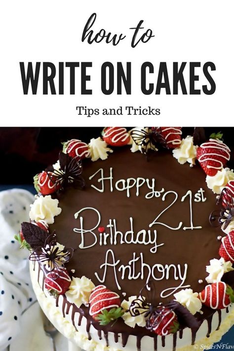 Cake Writing, Cake Decorating For Beginners, Magic Cake, Easy Cake Decorating, Cake Icing, Cupcake Cake, Cake Decorating Tutorials, Cake Frosting, Diy Cake