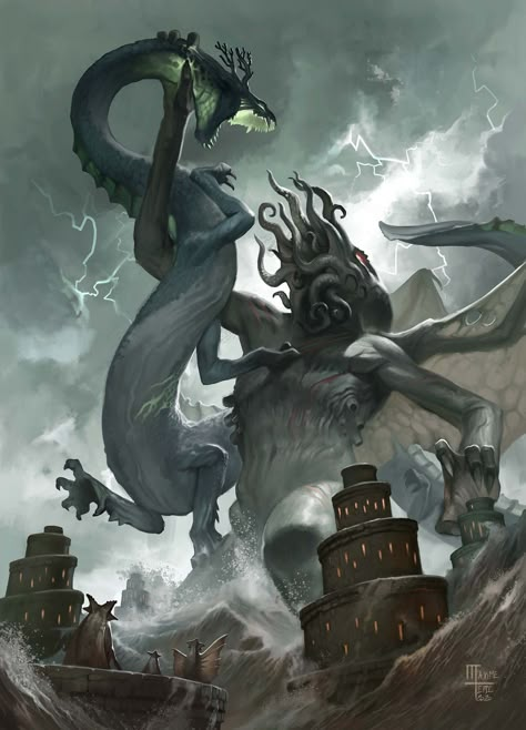 Horror Cosmico, Lovecraft Monsters, Lovecraft Art, Cthulhu Art, Call Of Cthulhu Rpg, Lovecraftian Horror, Beast Creature, Hp Lovecraft, Eldritch Horror