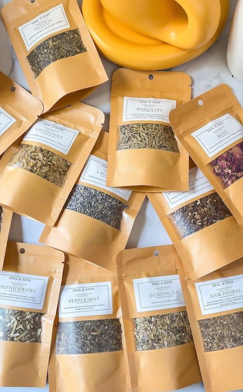 HealandHerb - Etsy Herbalist Products, Spices Branding, Spice Business, Herbalist Shop, Tea Business, Spices Packaging, Moringa Powder, Herb Farm, Herbal Apothecary