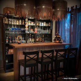 - Vinyl Philosophy -: DIY Home Bar built from IKEA Stuff Ikea Bookshelf, Ikea Closet Hack, Ikea Stuff, Upcycle Home, Ikea Bar, Bar At Home, Bar For Home, Bookcase Bar, Home Office Closet