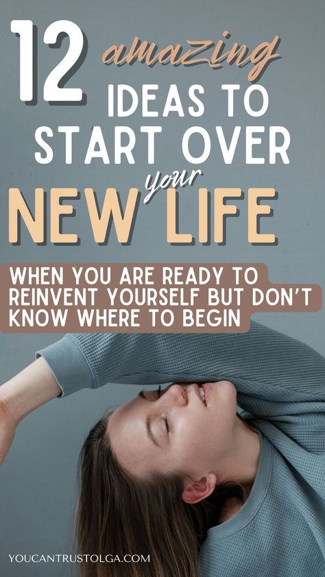 12 Ideas to Become a Better Person by Reinventing Yourself - Ready to improve your life? This reinventing yourself checklist will be your ultimate guide to transforming your life. It is time for a life reset and for a fresh start! feeling stuck | self discovery | get my life together | new life | best self | change your life | life improvement | midlife transformation | personal development goals | life improvement How To Start New Life, Transforming Yourself, How To Become A New Person, Get My Life Together Checklist, Getting Your Life Together Checklist, Self Goals, Self Change, Become A New Person, Getting My Life Together