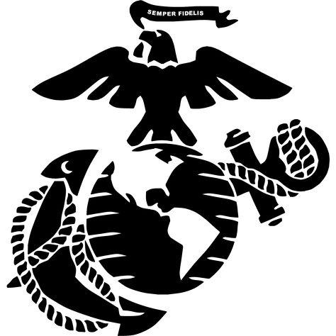 The Few, The Proud, The Marines - Logo Black Edit by Wingstream on  DeviantArt Logo Svg Free, Usmc Logo, Chesty Puller, Marine Corps Emblem, Eagle Globe Anchor, Marines Logo, Cornhole Decals, Military Logo, Semper Fi