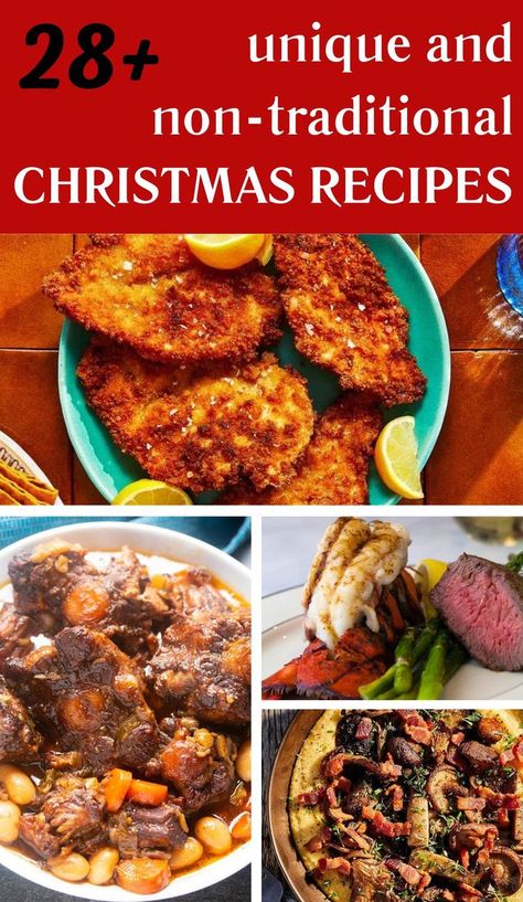 28+ Non Traditional Christmas Dinner Recipes Festive Dinner Recipes, Non Tradition Christmas Dinner, No Traditional Christmas Dinner, Unique Christmas Dinner Ideas Meals, Christmas Dinner Alternative Ideas, Christmas Dinner Entrees Main Dishes, Unconventional Christmas Dinner, Alternative Christmas Dinner Ideas, Non Traditional Christmas Dinner Ideas