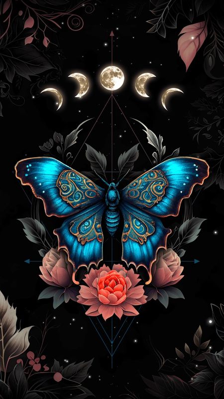 Luna Moth Background, Witchy Aesthetic Background, Witchy Butterfly Tattoo, Witchy Art Painting, Moth Wallpaper Aesthetic, Witchy Wallpaper Aesthetic, Lunar Moth Art, Moth Background, Witchy Images