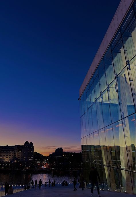 Oslo Norway Aesthetic, Oslo Aesthetic, Skyline Photos, Norway Aesthetic, Norway City, Oslo City, Oslo Opera House, Europe Architecture, Dark Forest Aesthetic