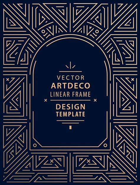 Art Deco Packaging Design, Art Deco Pattern Geometric Design, Modern Art Deco Graphic Design, Modern Border Design, Art Deco Presentation, Art Deco Book Cover, Frame Graphic Design, Art Deco Logo Design, Art Deco Branding