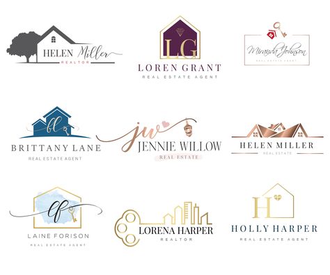 Branding kit logo design - Real estate logo - House tree logo - Gold real estate logo - Red realtor branding - Broker branding Realtor Branding Color Palette, Real Estate Brand Colors, Real Estate Color Palette Branding, Realtor Logo Design Brand Identity, Realtor Branding Ideas, Real Estate Logo Ideas, Feminine Real Estate Logo, Logo For Real Estate Company, Realtor Logo Design