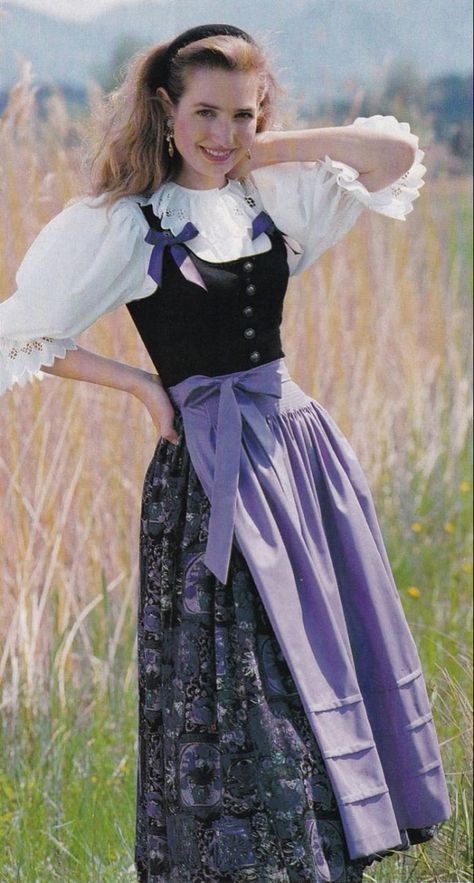 German Traditional Clothing Women, England Culture Clothing, German Clothing Modern, England Traditional Dress, French Culture Fashion, French Traditional Dress, German Outfits Women, Dirndl Aesthetic, Traditional French Clothing