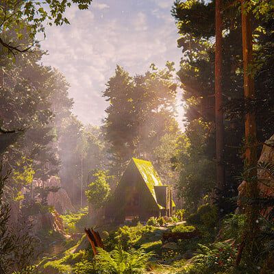 ArtStation - Overlooked 3d Landscape, Image Painting, Nature Forest, Fantasy Novel, Art Appreciation, Traditional Paintings, Artist Names, 3d Art, Art Artwork