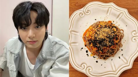 BTS’ Jung Kook updated his viral Buldak Mayo Perilla Oil Makguksu recipe on July 31, 2023, and made sure ARMYs followed the same. Makguksu Recipe, South Korean Food, Mayo Sauce, Buckwheat Noodles, Korean Restaurant, Red Chili Flakes, Personal Chef, Chili Flakes, Red Chili