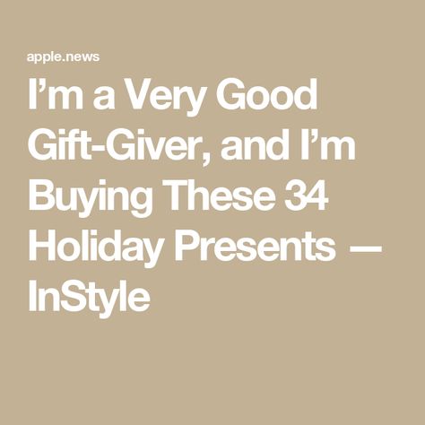 I’m a Very Good Gift-Giver, and I’m Buying These 34 Holiday Presents — InStyle Holiday Presents, Gift Giver, Holiday Gift Guide, Salt And Pepper Shakers, Current Events, Gift Guide, Salt And Pepper, Beauty Products, Holiday Gifts