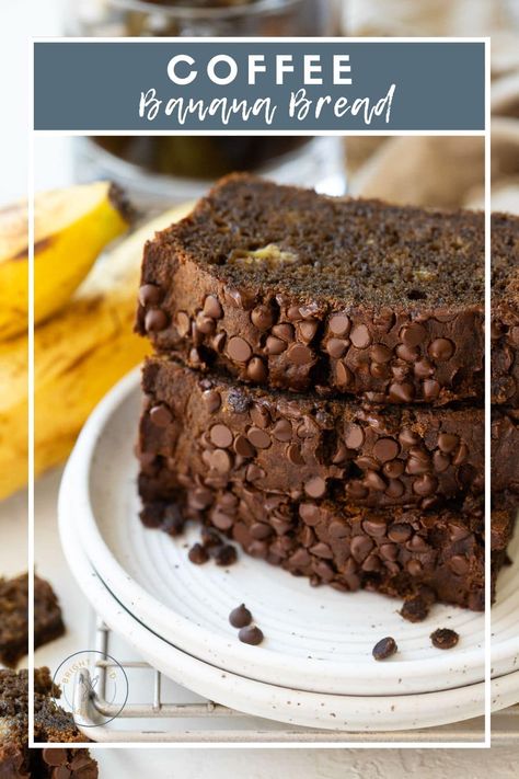 Banana Coffee Bread Recipe, Coffee Banana Bread Recipe, Banana Coffee Bread, Coffee Bread Recipe, Espresso Banana Bread, Coffee Banana Bread, Small Recipes, Easy Breakfast Treats, Banana Flour