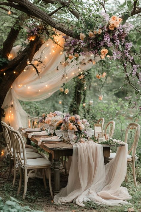 Discover enchanting storybook wedding theme inspiration that brings your fairytale dream day to life! Transform your celebration with whimsical decor, magical settings, and romantic touches that captivate. Save this pin for ideas that will make your wedding feel like a beloved story come true!  #WeddingPlanning #StorybookWedding #FairytaleWedding #BridalInspiration #WeddingDecor #UniqueBridalIdeas #WeddingTheme #RomanticWedding #WhimsicalWedding #WeddingTrend #WeddingInspo #DreamWedding #EventInspiration #RusticCharm #TimelessElegance Romantic Fairy Garden Wedding, Magic Garden Wedding Theme, Fairytale Arch Wedding, Fairytale Wedding Theme Indoor, Wedding Themes Nature, Fairytale Wedding Palette, Fairytale Woods Wedding, Creative Wedding Ideas For Guests, Elven Wedding Aesthetic