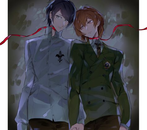 Persona 5 Yusuke Kitagawa & Goro Akechi Yusuke X Akechi, Akechi X Yusuke, Persona Yusuke, Kitagawa Yusuke, Persona 5 Yusuke, Yusuke Kitagawa, Goro Akechi, Persona Series, Pretty Artwork