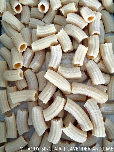 Extruded pasta is made by pushing dough through a die to get the required shape. My favourite is rigatoni but I have also made macaroni and spaghetti. Kitchenaid Pasta Maker, Pasta Extruder, Fresh Pasta Dough, Chipotle Recipes, Kitchenaid Pasta, Pasta Dough Recipes, Pasta Flour, Pasta Making, Rigatoni Pasta