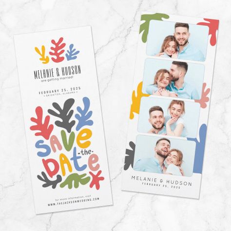 Bookmark Photo Booth L Floral Fun Save The Date Invitation #zazzle #weddinginvitations #birthdayinvitations #babyshowerinvitations #zazzleinvitations #monogram #businesscards #graduation #homedecor Bookmark Save The Date, Save The Date Colorful, Colorful Save The Date, Wedding Card With Photo, Save The Date Unique, Woods Wedding Photos, Fun Bookmarks, Unique Bookmarks, Invitation Etiquette