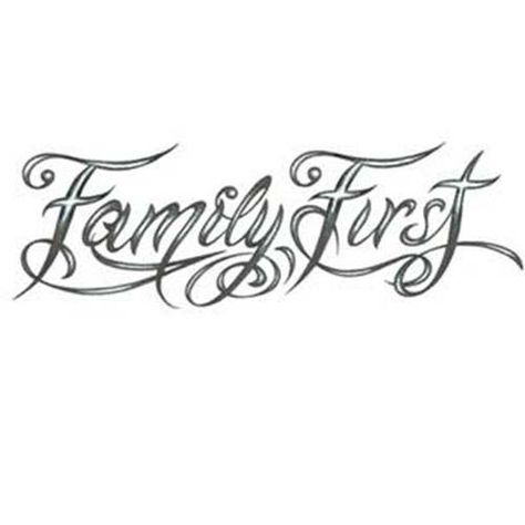 Family First Tattoo Designs, Family First Tattoo For Men, Family Over Everything Tattoo Men, Tattoo Ideas For Men Stencil, Family Over Everything Tattoo, Tattoo Fonts Script, Family First Tattoo, Tattoo Font For Men, Wörter Tattoos