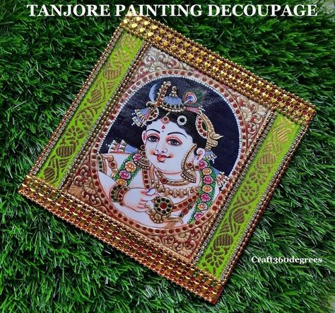 Latest creation from Craft360degrees!
Tanjore painting decoupage. 
These are perfect for decorating your walls and gifting.
Loved making this beautiful piece of art, hope you do too.. click on the link below for easy to follow video tutorial on how to make this project. Painting Colour, Colorful Paintings Acrylic, Tanjore Painting, Paper Photo, Paint Colour, Colour Print, A4 Paper, Video Tutorial, Acrylic Paint