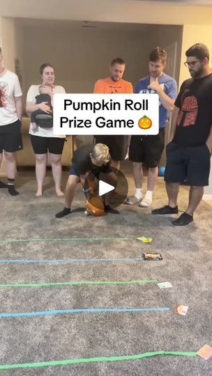 7.3K views · 73 reactions | This looks like so much fun! 🎃 Get full rules at https://www.playpartyplan.com/pumpkin-roll-party-game/ | Play Party Plan | Play Party Plan · Original audio Roll A Pumpkin Game, Pumpkin Game, Pumpkin Games, Pumpkin Roll, Party Plan, Halloween Games, Game Play, Party Game, Team Building