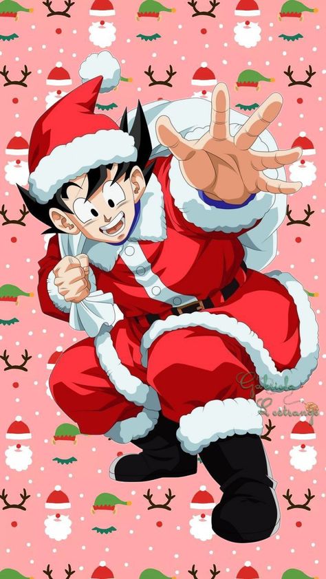 Dragon Ball Christmas, Image Dbz, Dragon Ball Art Goku, Anime Christmas, Dragon Ball Art, Christmas Wallpaper, Cartoon Art Styles, Dragon Ball Super, Dragon Ball Z